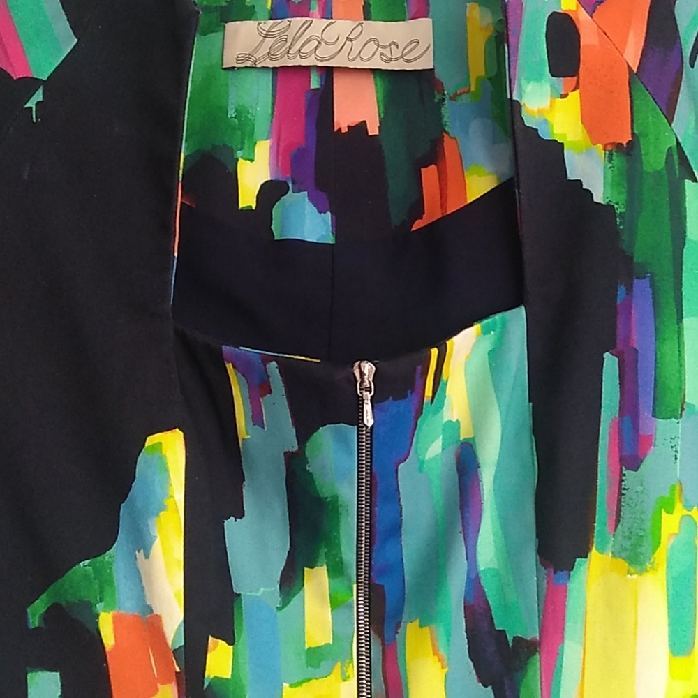 Lele Rose multicolor abstract sheath dress